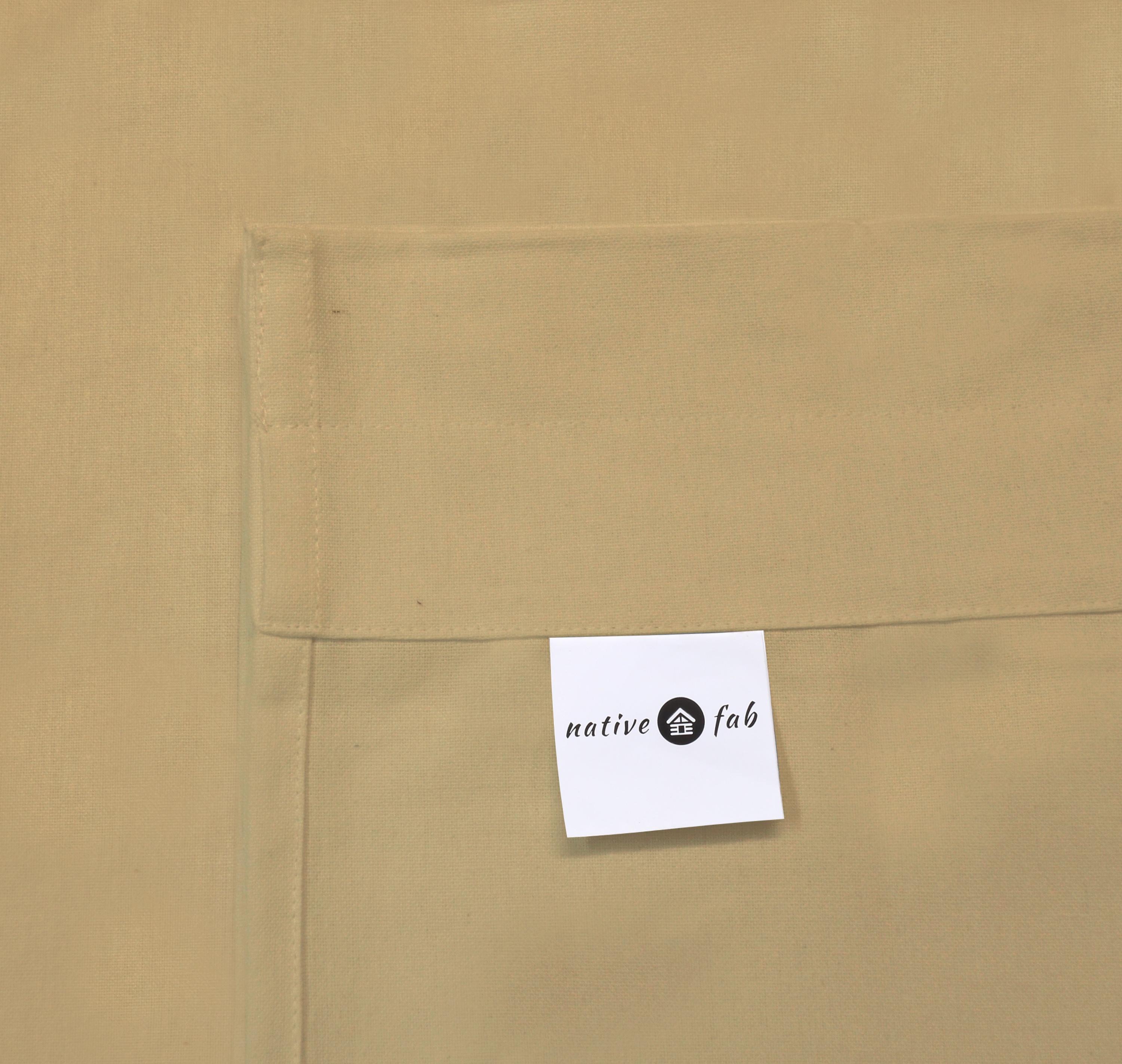 Beige 100% Cotton Kitchen Window Curtain Tiers Valance Set 3 Piece N528