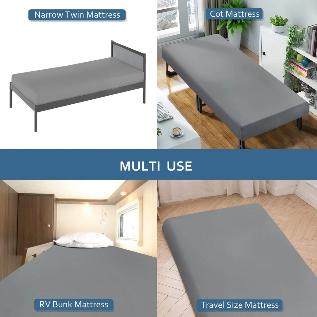 Gray Microfiber Cot Fitted Sheet 31x75 Inches R6583
