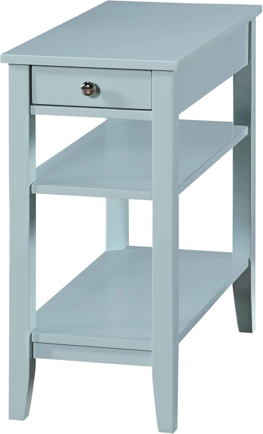 Black Three Tier End Table with Drawer Y799