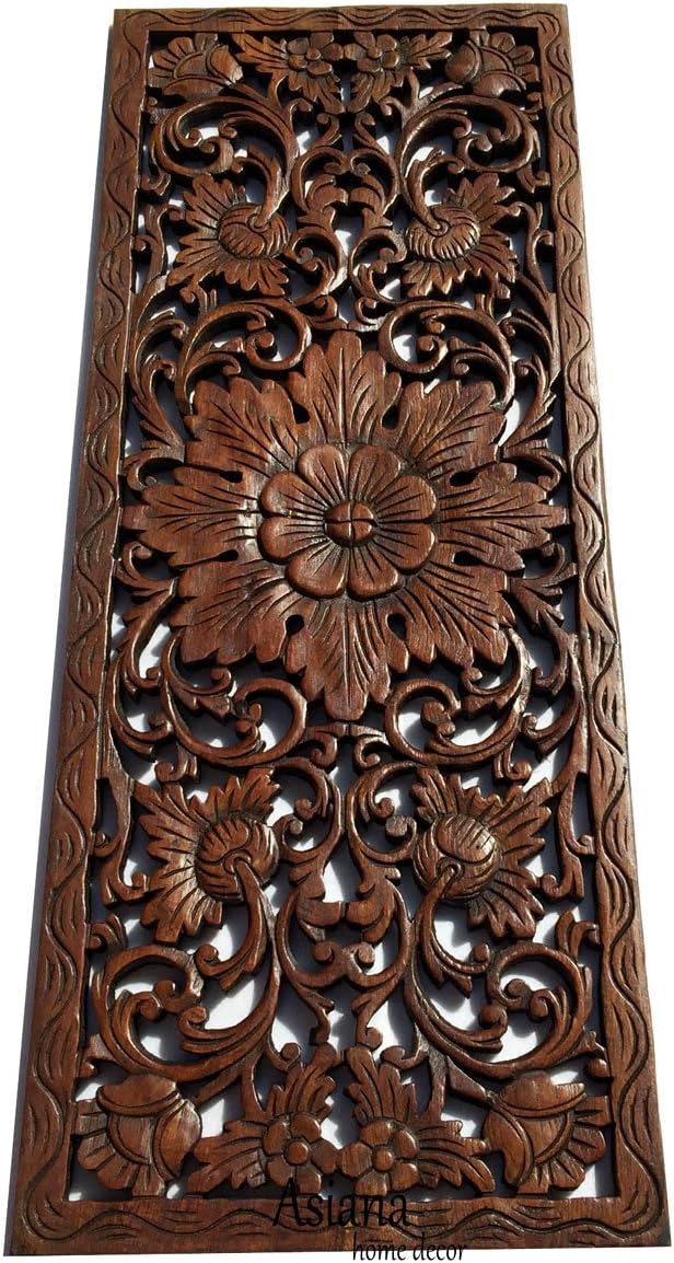 Large Carved Wood Wall Panel H161901