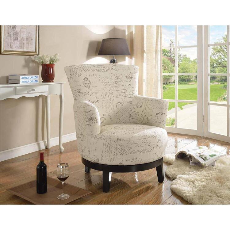 Swivel Accent Chair Graffiti Pattern T556645