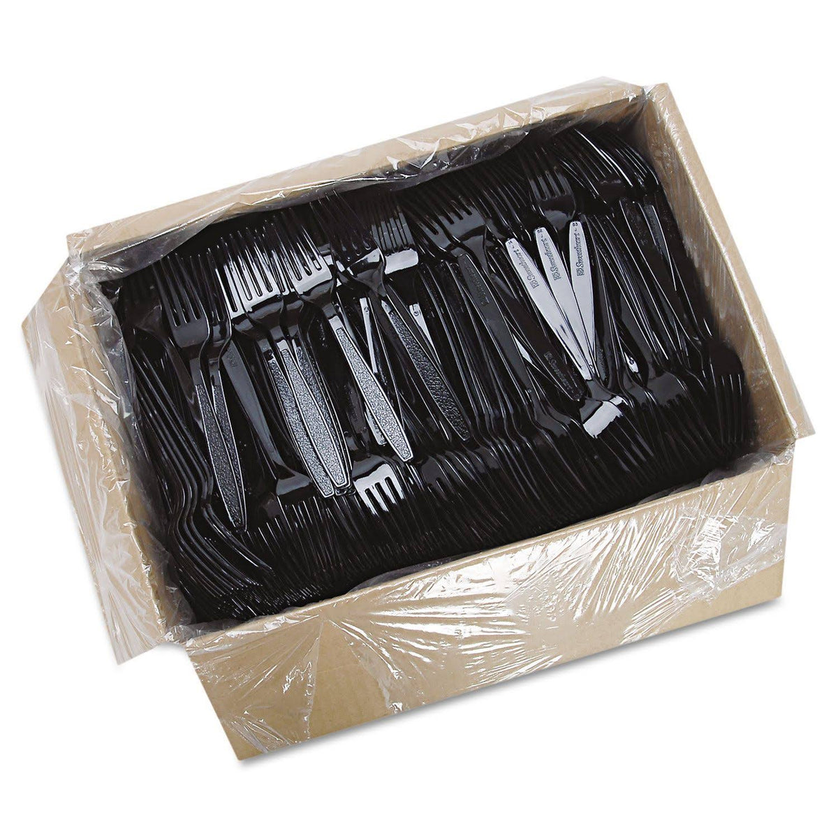 Black Extra Heavyweight Plastic Fork O393
