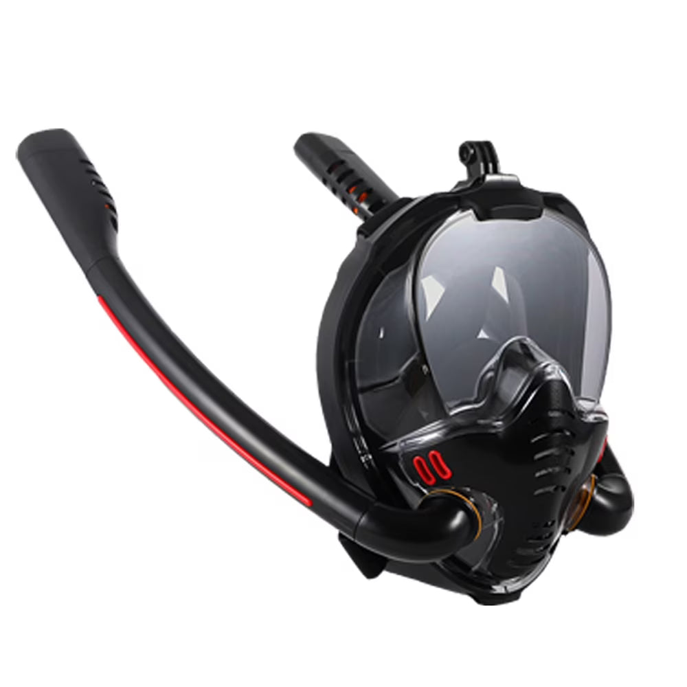 Snorkeling Self Contained Underwater Breathing Apparatus Double Tube Silicone Diving R6832