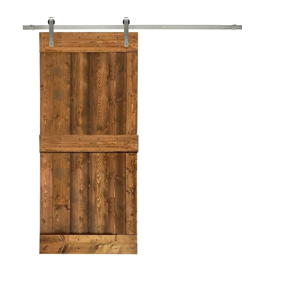 Stained Wooden Sliding Barn Door (Sage Green - 30 x 84) I843