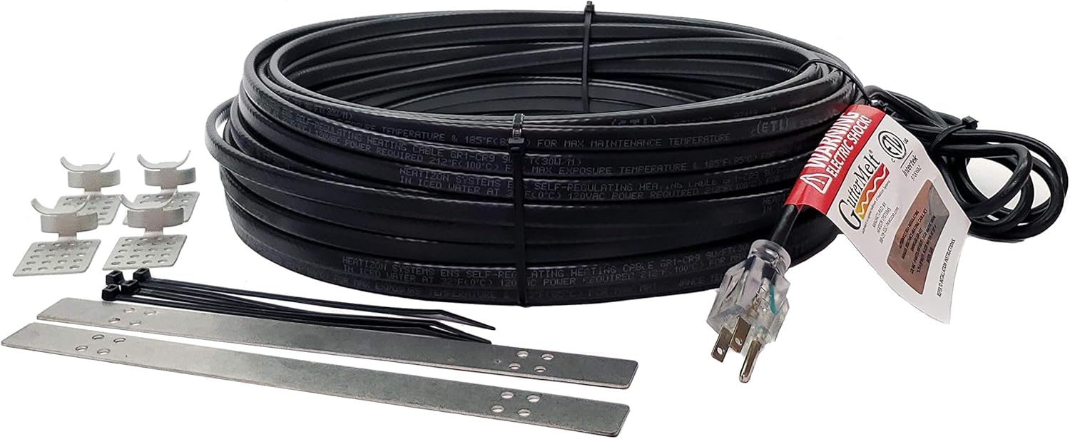 9 Watts Per Foot Roof & Gutter Snow Deicing Cable Kit (110 feet) Z781745