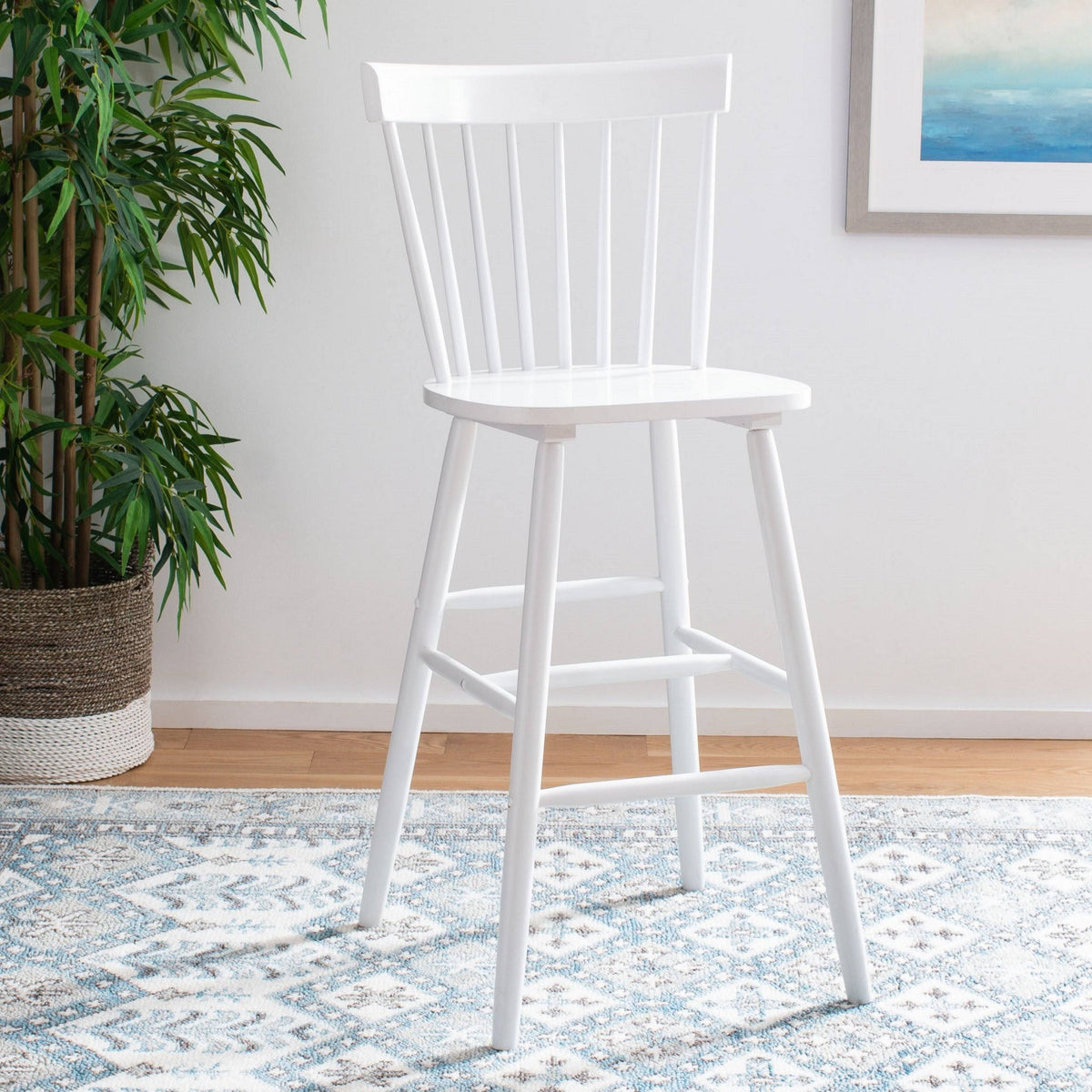 White Bar Stool (Set of 2) F645951