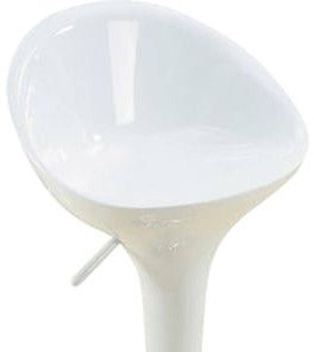 White Chrome Adjustable Swivel Stool Set of 2 N3793