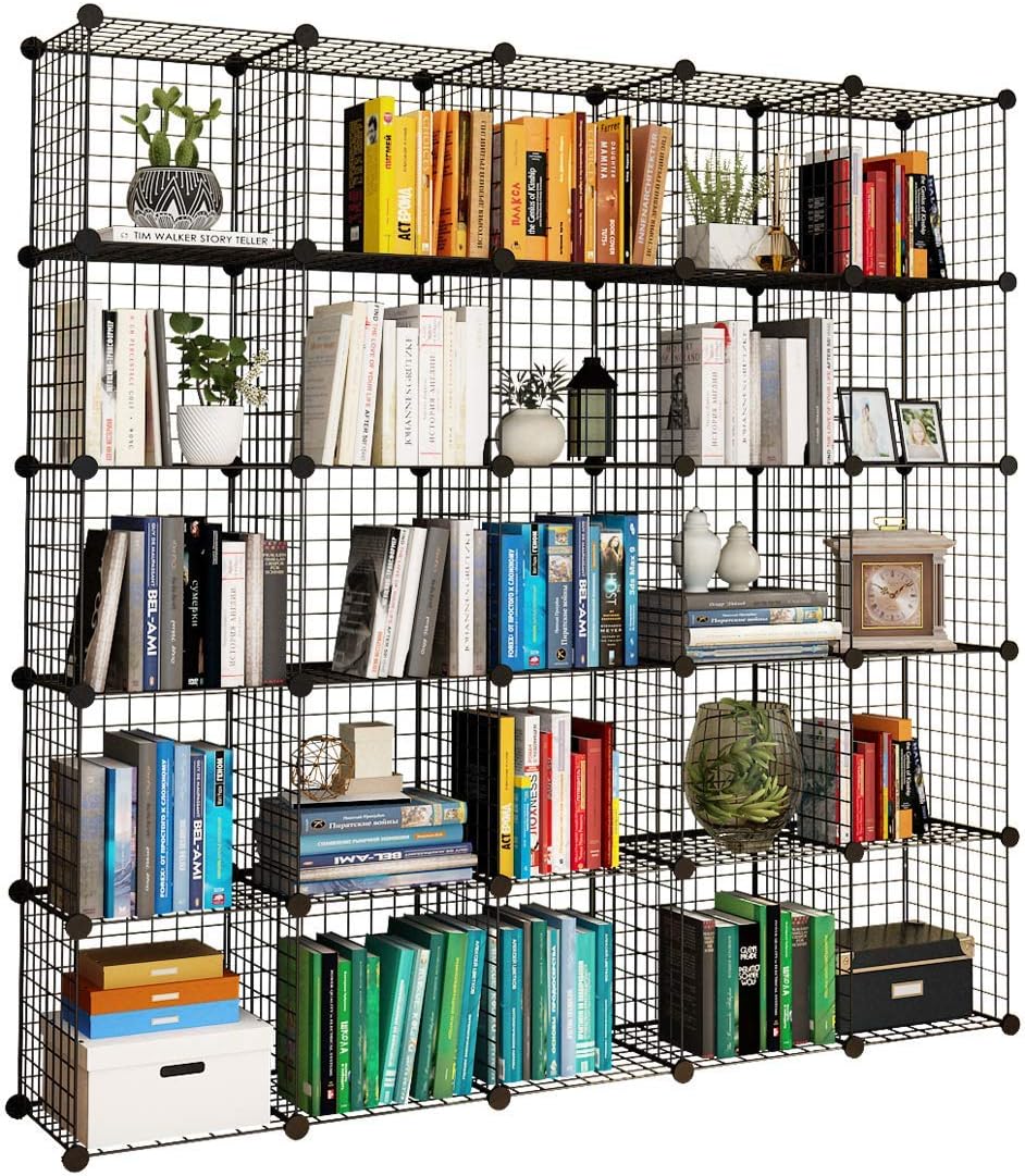 14x14 Wire Cube Storage, 25-Cube Modular Shelving Unit C877765