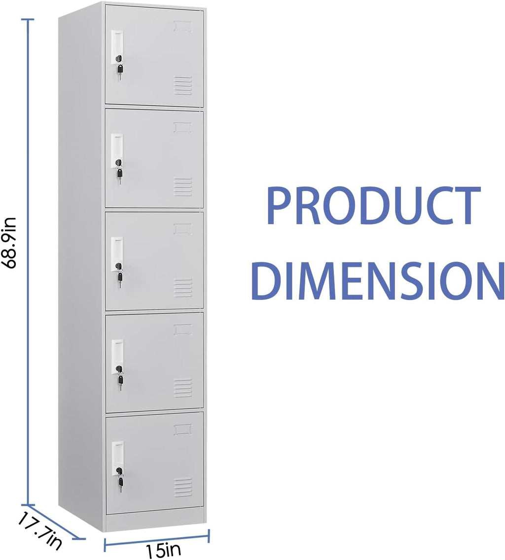 Light Gray Metal Locker Storage Cabinet C161330