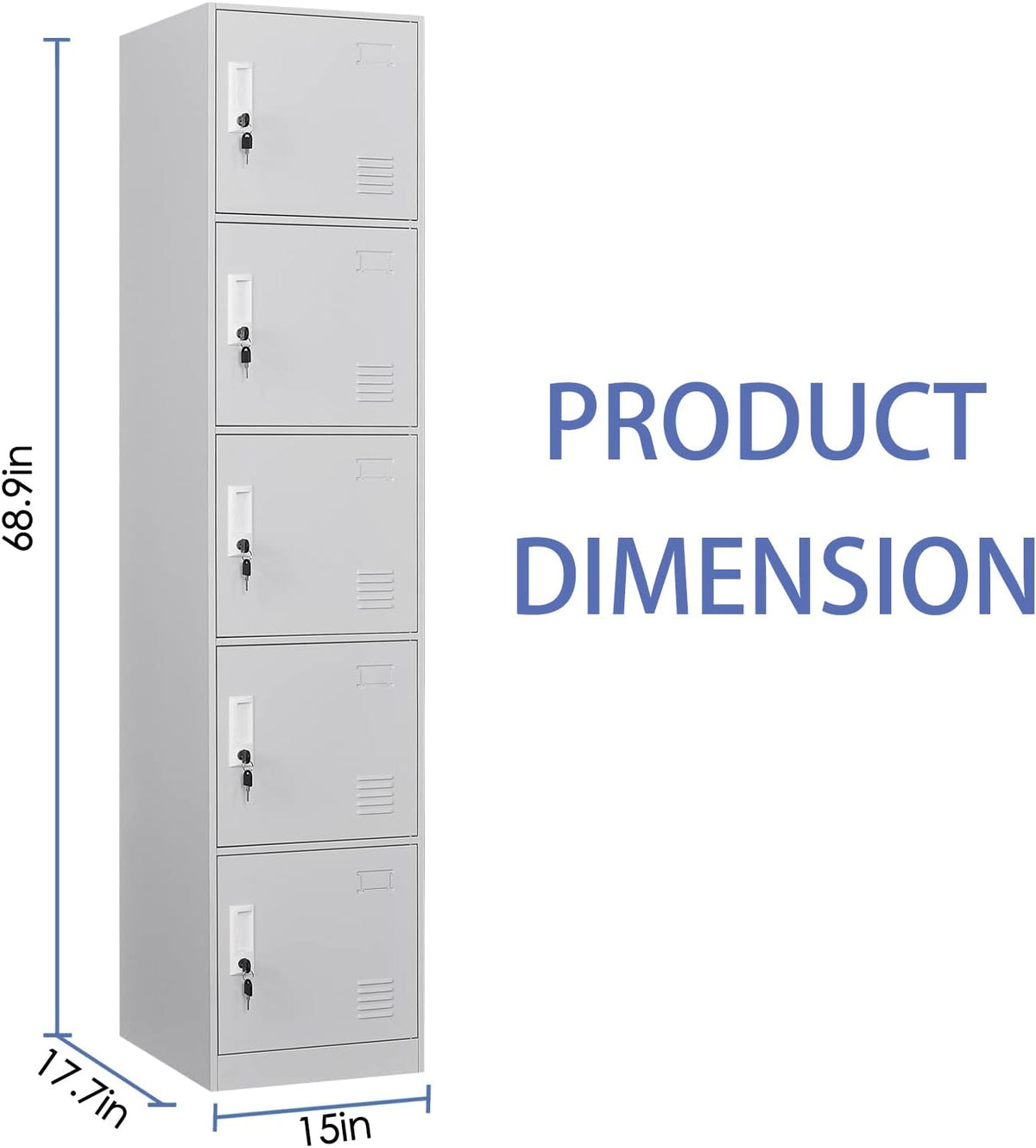 Light Gray Metal Locker Storage Cabinet C161330