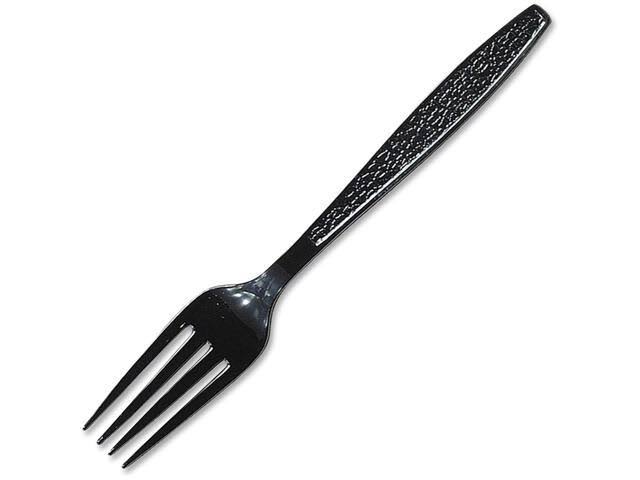 Black Extra Heavyweight Plastic Fork O393
