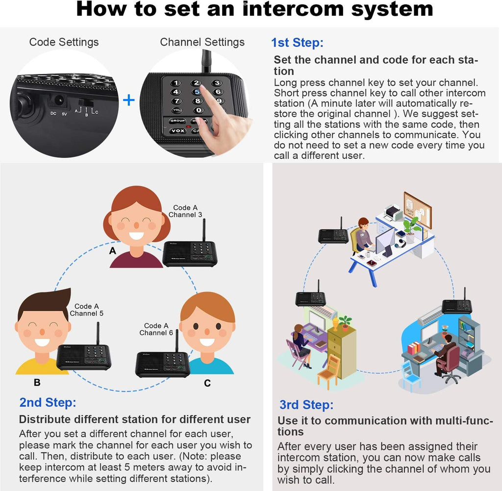 Black 2 Pack Wireless Intercom System B979650