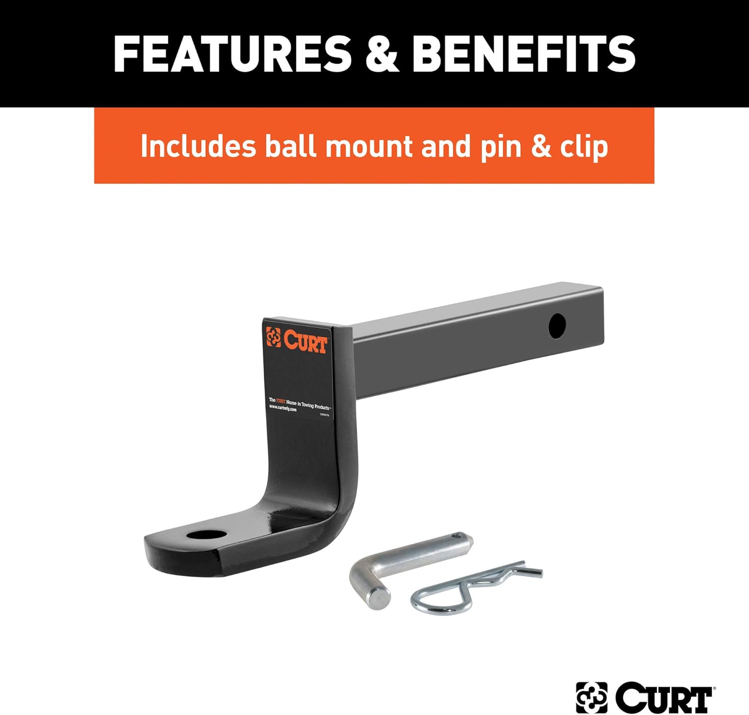 Class 2 Trailer Hitch with Ball Mount, 1-1/4-Inch Receiver Q40649