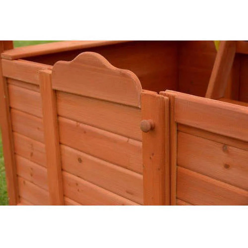 Wood Playhouse with Slide C671380
