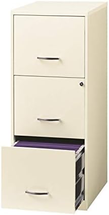 18 3 Drawer Vertical File Cabinet in Pearl White U814