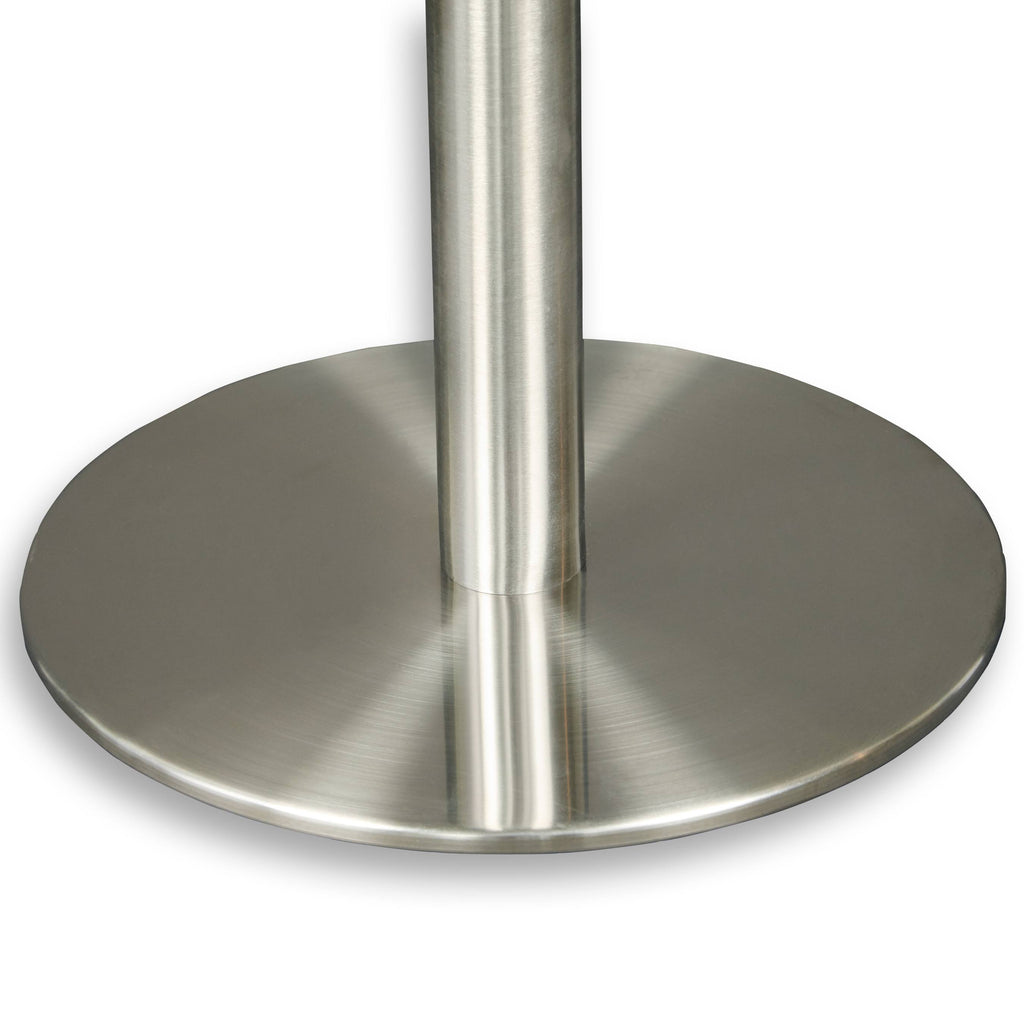 White Marble Brushed Stainless Steel Side Table F941864