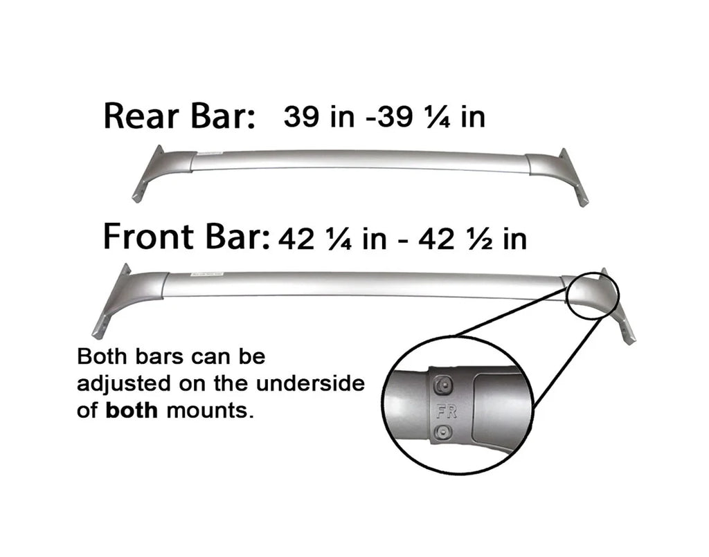 Silver Aluminum Roof Rack Crossbars Set of 2pcs C1639