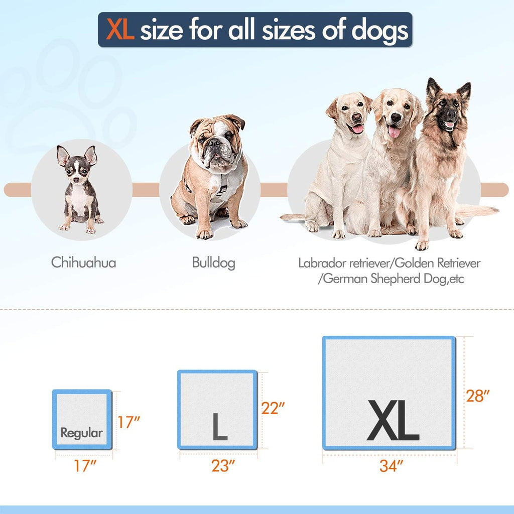 XL 28x34 Disposable Polymer Quick Dry Pet Training Pee Pads A92479