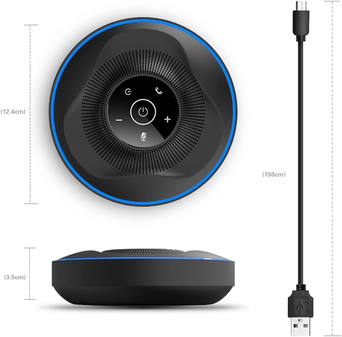 Bluetooth Speakerphone with 4 AI Noise Cancellation Mics U78012
