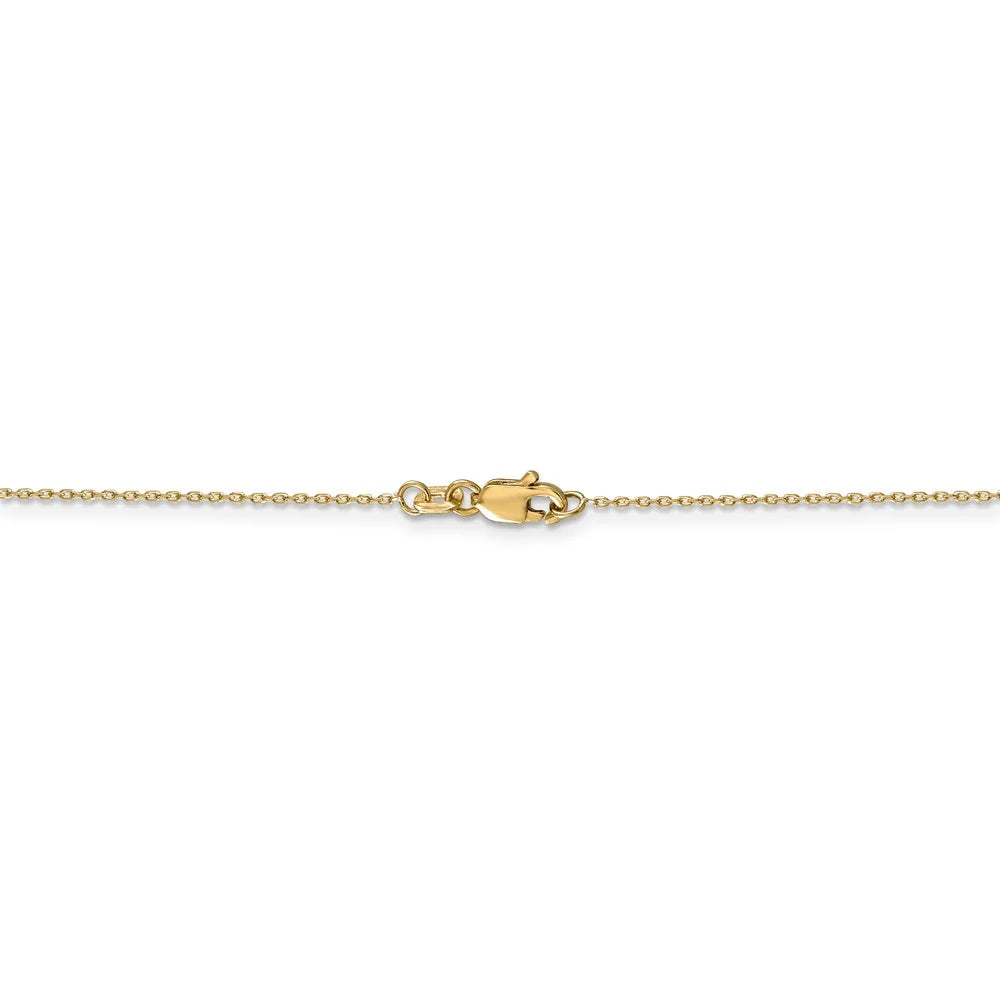 14k Yellow Gold Taurus Zodiac Diamond Cut Necklace - 16 Inch G135233