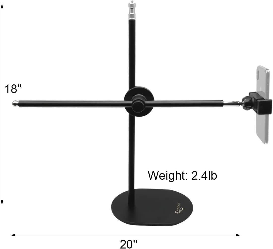 Adjustable Tabletop Phone Mount, 360° Rotation, Long Arm Bracket, Pack of 2 H507