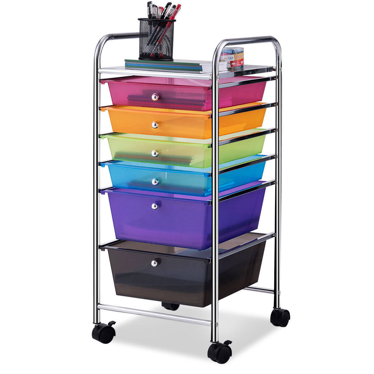 6 Drawer Rolling Storage Cart I264