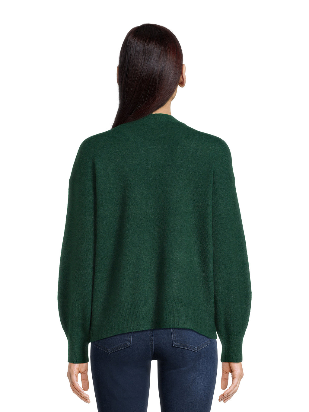 Women's V-Neck Embellished Button Front Cardigan with Long Sleeves W232179