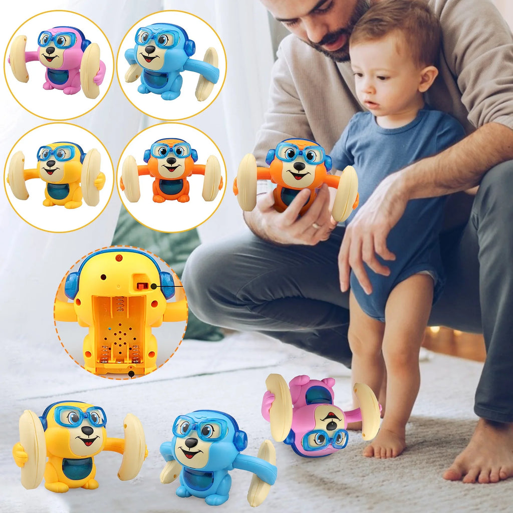 Pink Electric Rolling Monkey Toy R2570