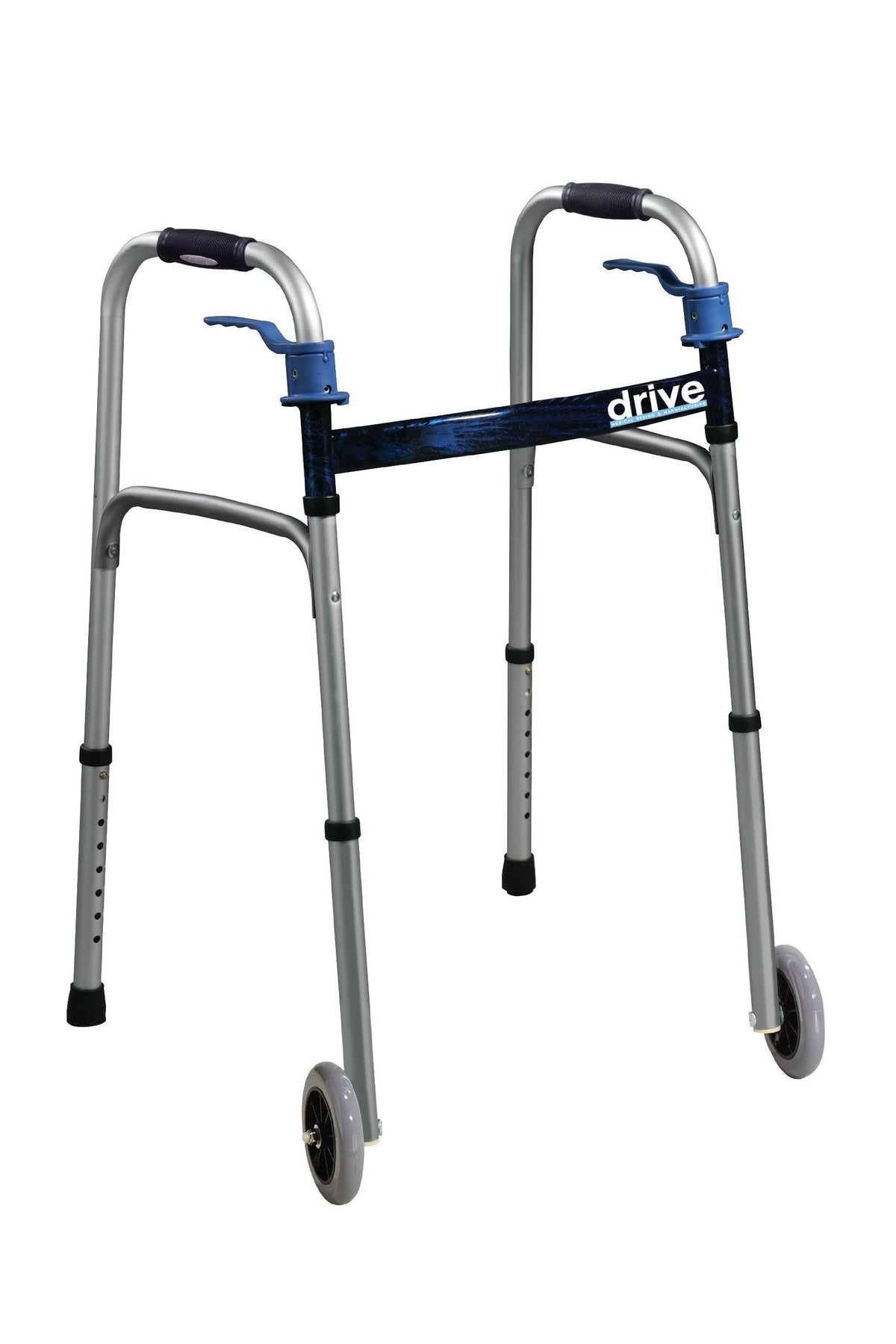 Trigger Release Folding Walker Brushed Steel O8623