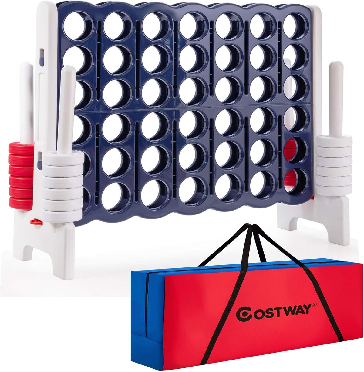 Jumbo 4-to-Score Giant Game Set with Storage Carrying Bag, 42 Jumbo Rings Q2273