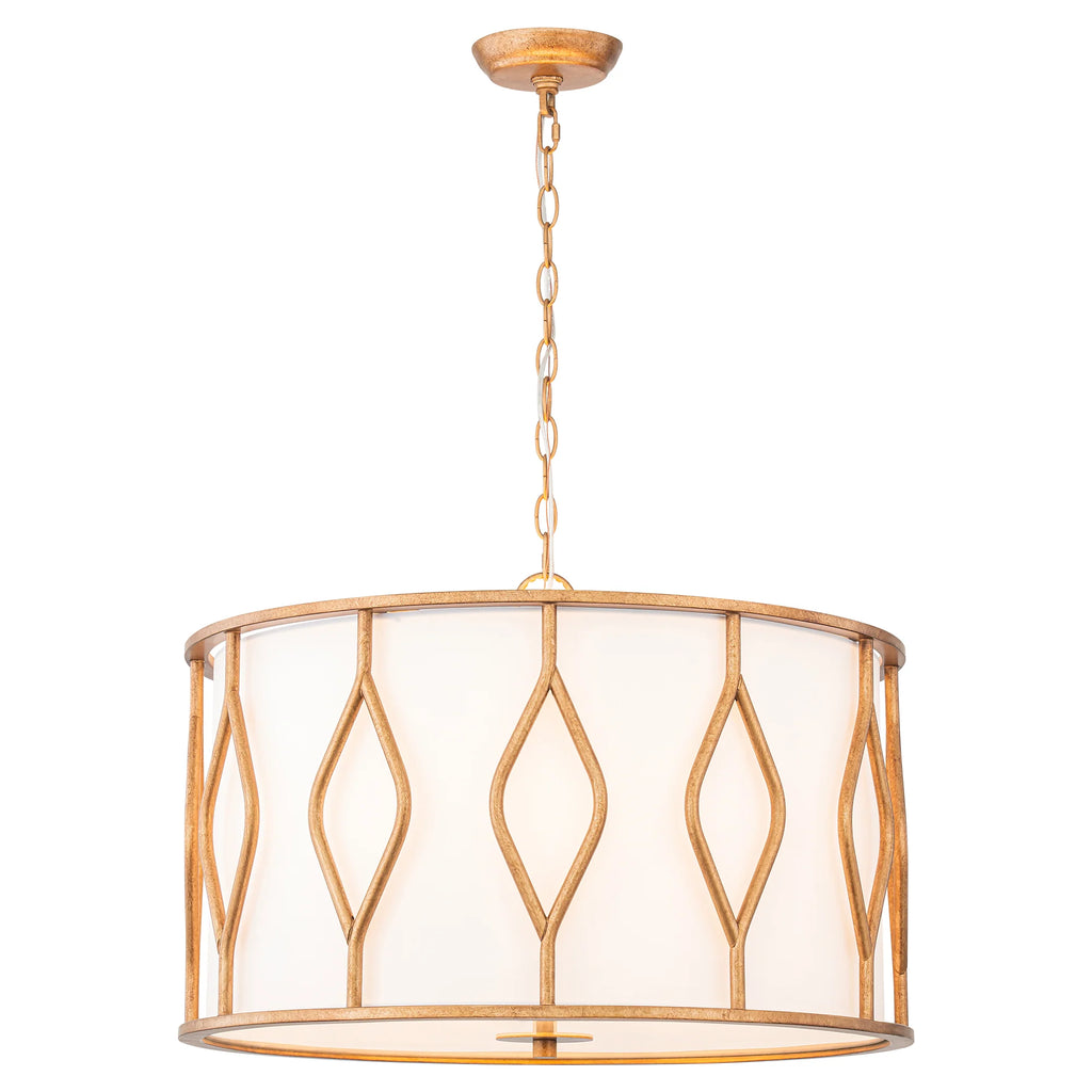4-Light Dimmable Drum Industrial Chandelier V776
