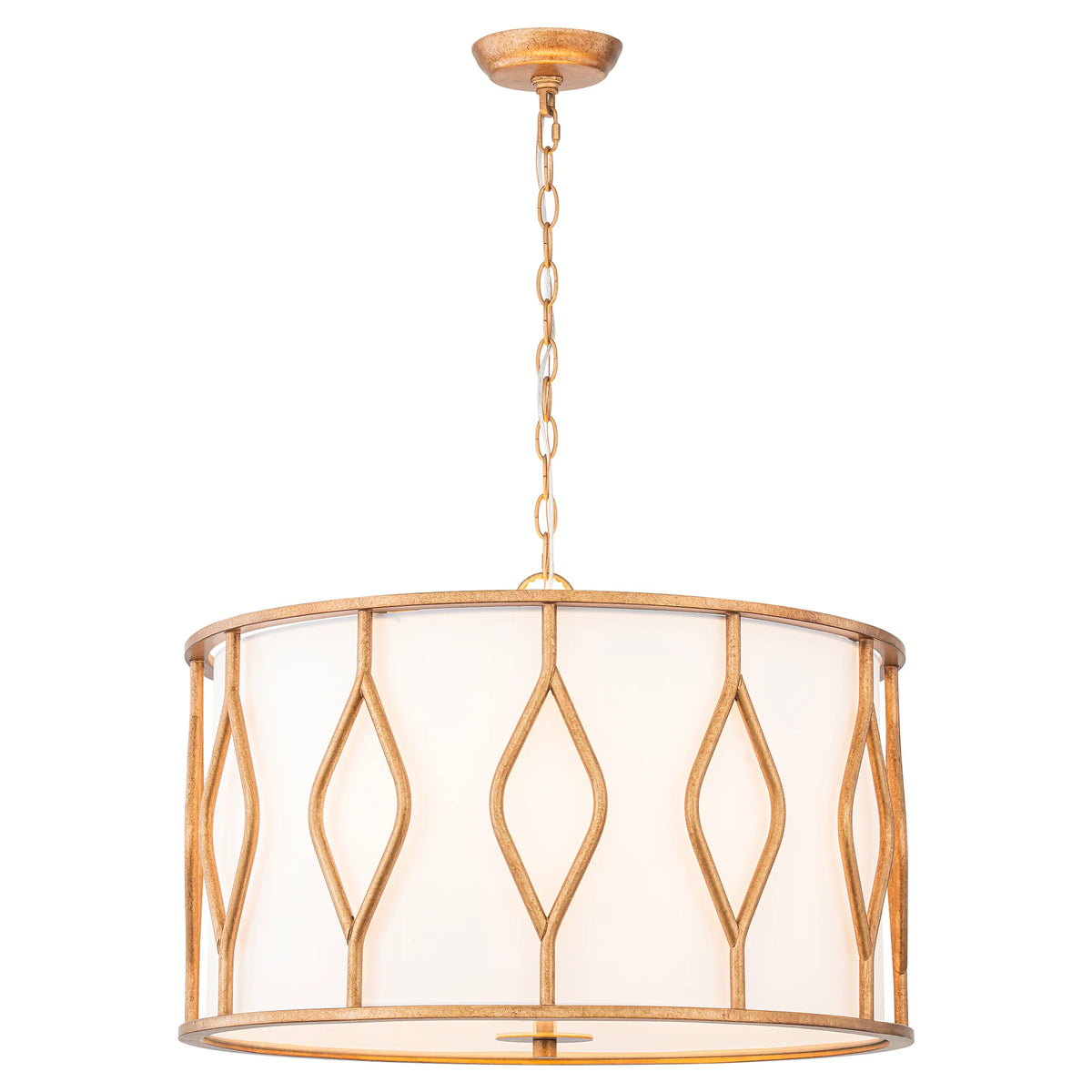 4-Light Dimmable Drum Industrial Chandelier V776