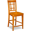 Caramel Latte Pub Chairs Set of 2 with Wood Seat N4594