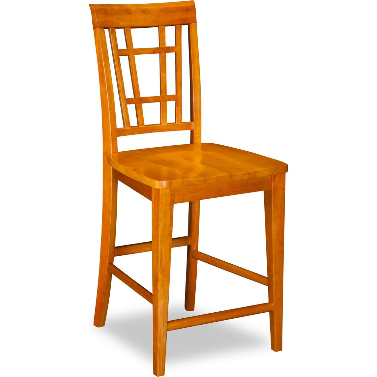 Caramel Latte Pub Chairs Set of 2 with Wood Seat N4594