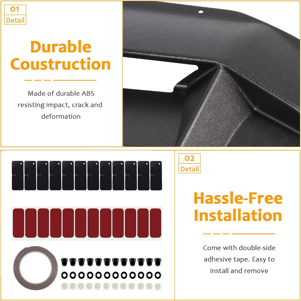 Side & Rear Window Louver ABS Matte Black J5294