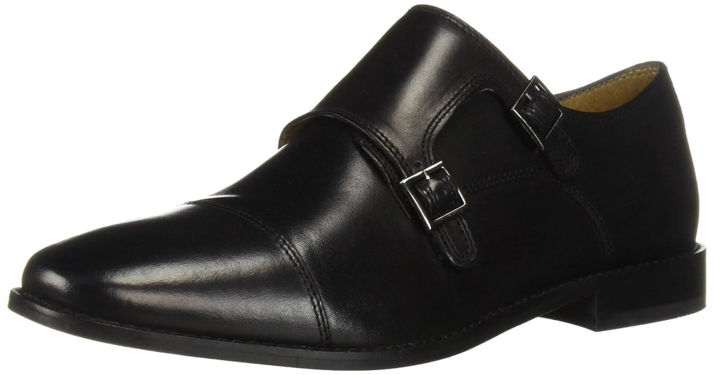 Black Double Monk Strap Shoes L9367