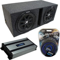 C10 Comp Dual 10 Loaded Vented Port Sub Box Enclosure with Amplifier L201600