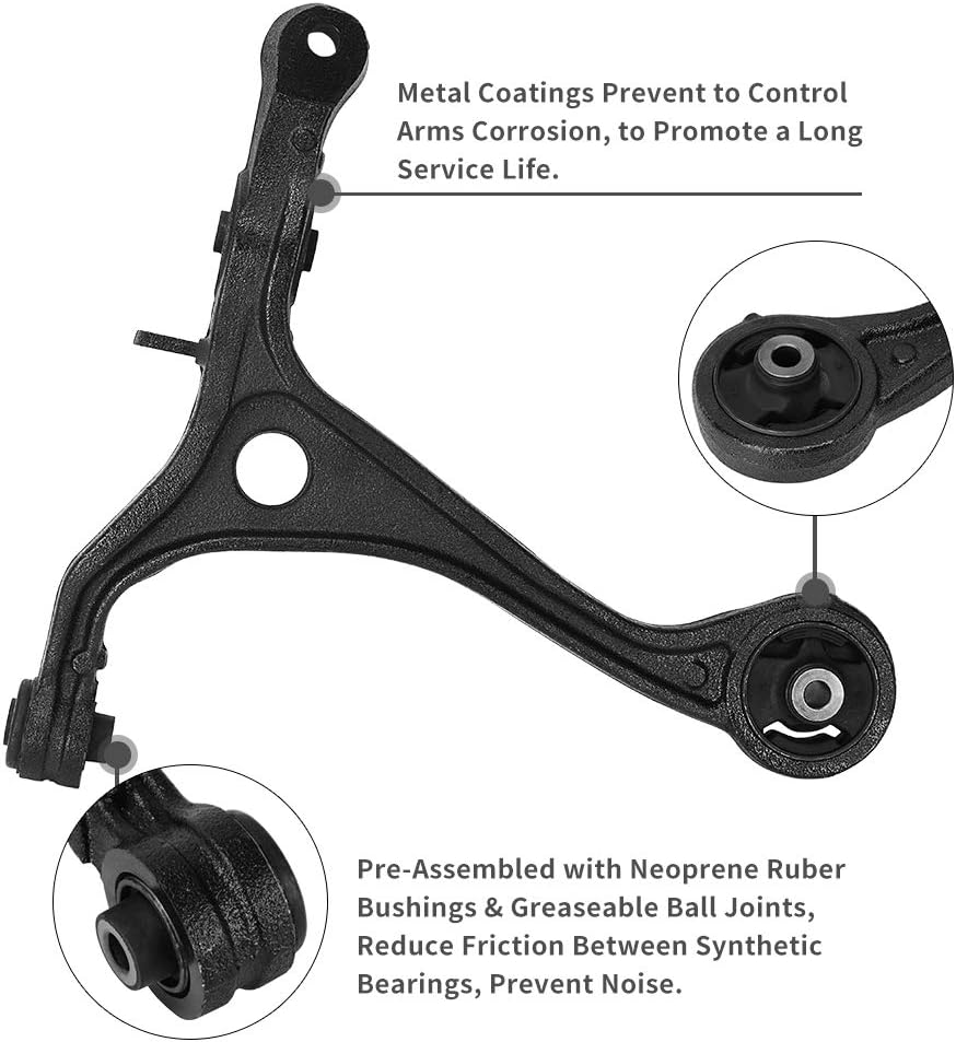 4 Piece Front Lower Control Arms Kit with Ball Joint Assembly E18328