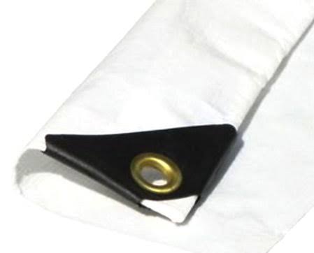 12 x 36 White 12 Mil 3 Ply Coated Reinforced Tarp N837
