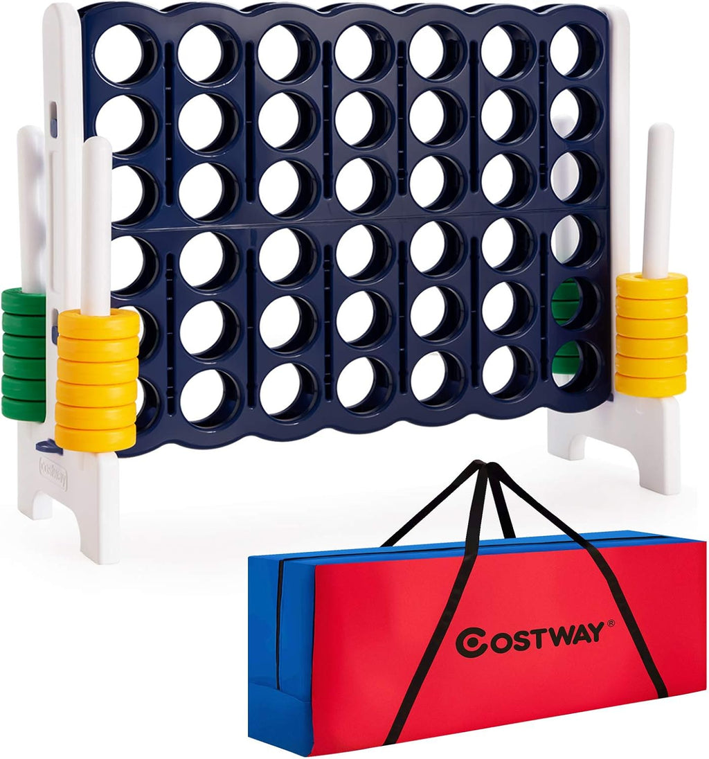 Jumbo 4-to-Score Giant Game Set with Storage Carrying Bag, 42 Jumbo Rings Q2273