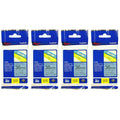 Black on Blue Laminated 36mm Tape Cassette 4pcs V47895