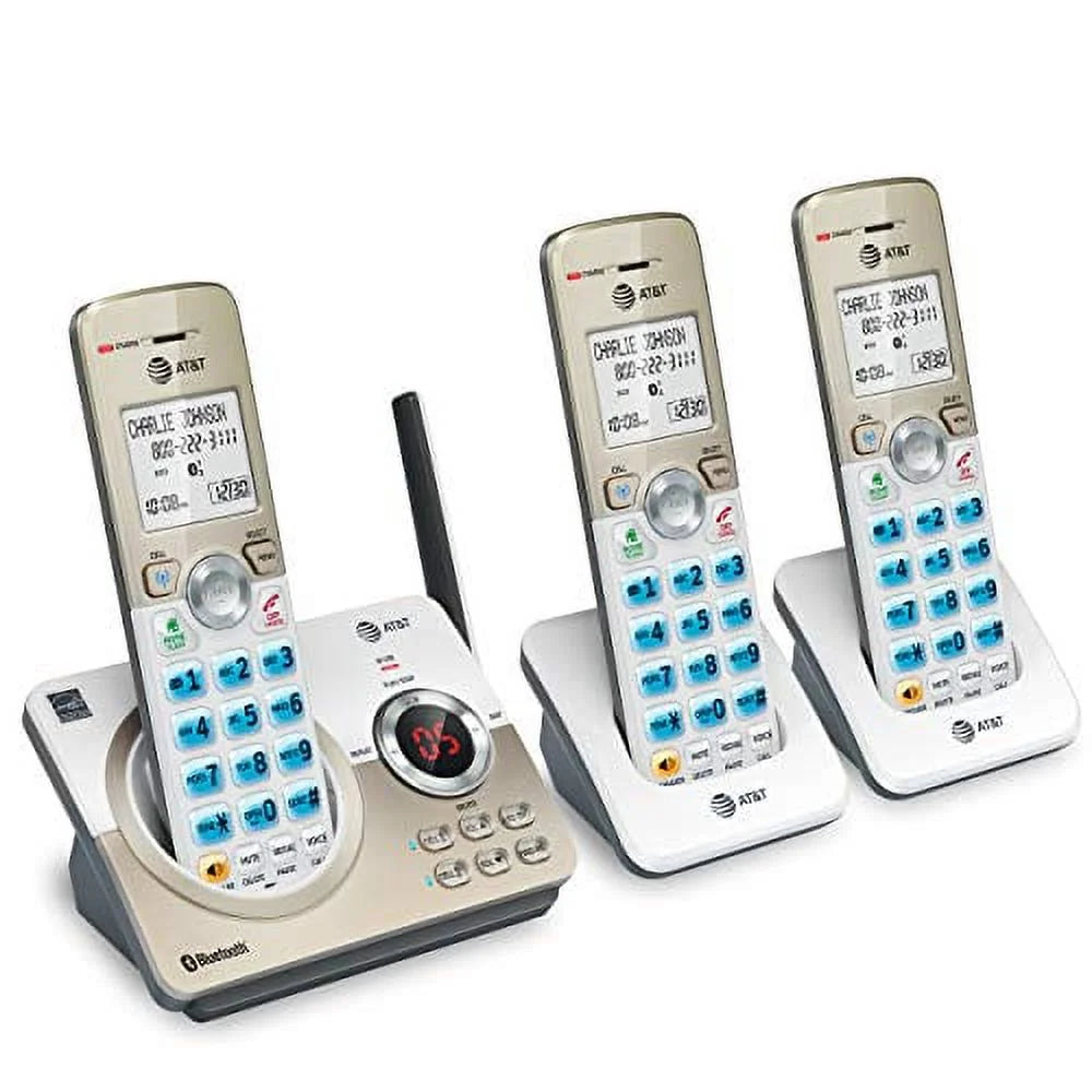 White/Champagne DECT 6.0 Expandable Cordless Phone System with Digital Answering System R936570