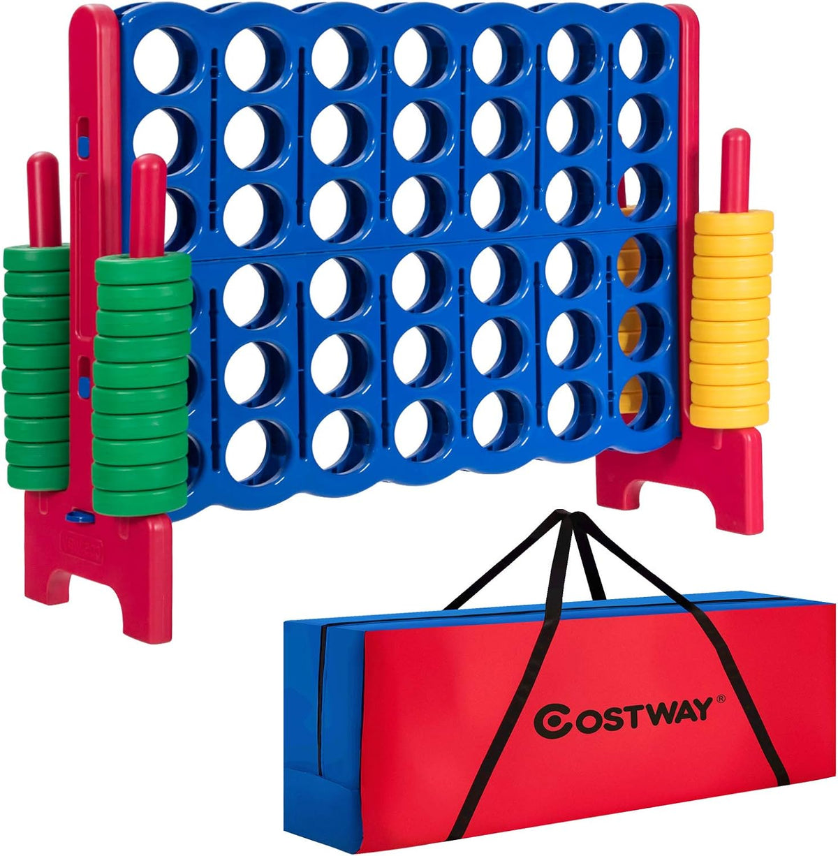 Jumbo 4-to-Score Giant Game Set with Storage Carrying Bag, 42 Jumbo Rings Q2273