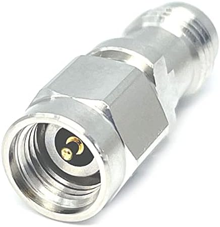 2.4 mm Female to 2.92 mm Male Microwave Adapter, DC to 40 GHz, 50 Ohm, Stainless Steel Body, Pack of 2 U730871