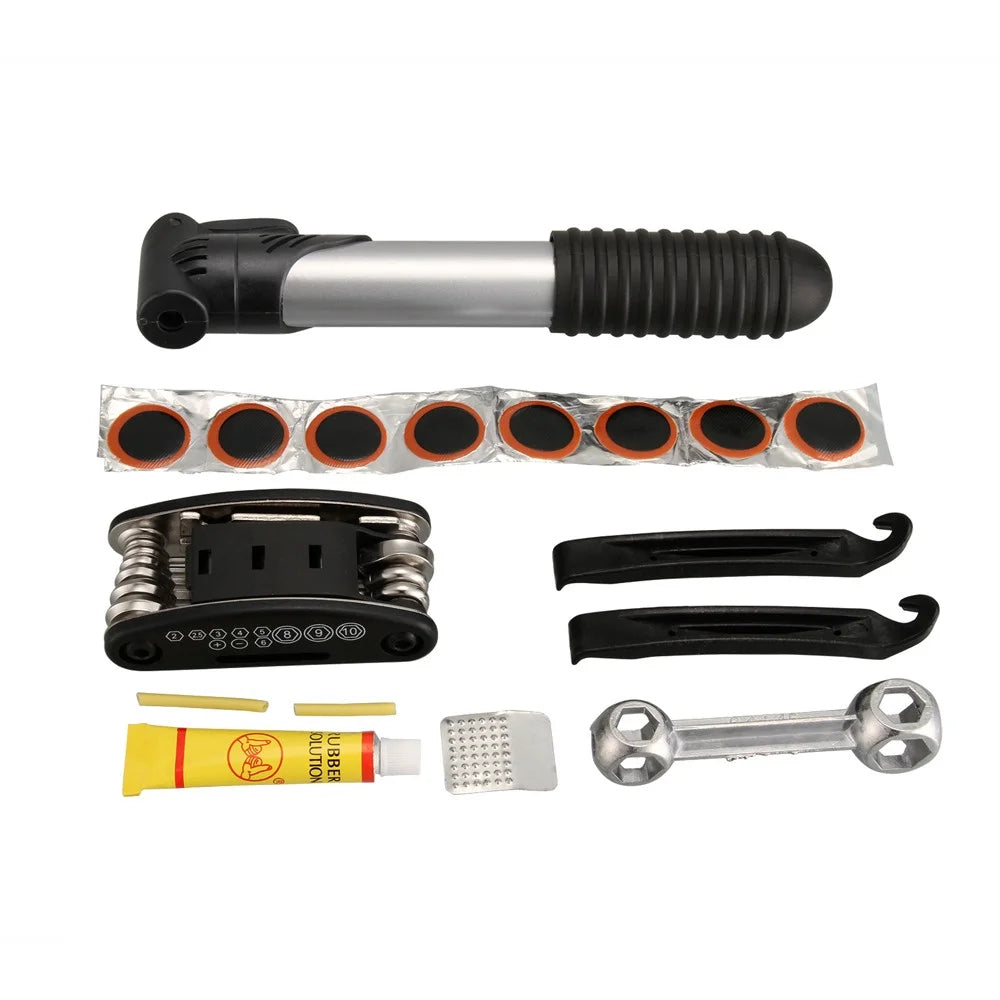 16in1 Multi-function Bike Repair Tool Set With Pump Q833625