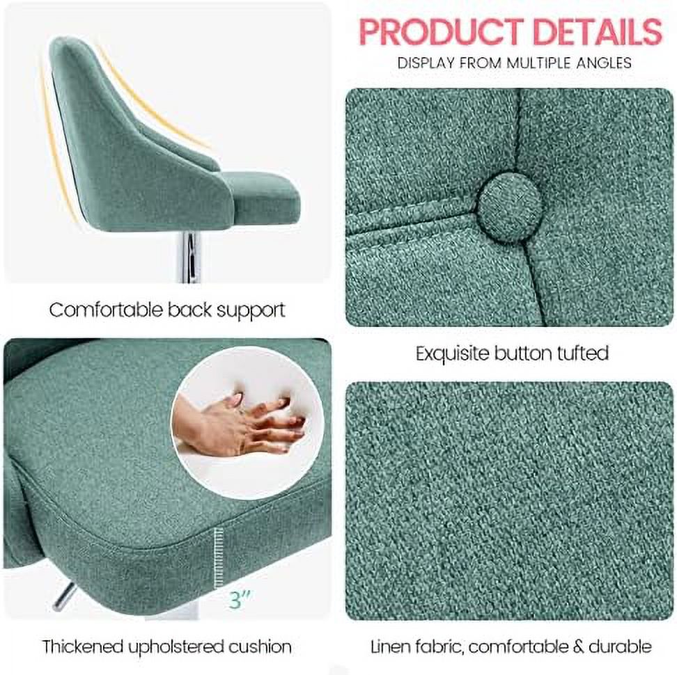 Swivel Fabric Tufted Barstool with Back G234