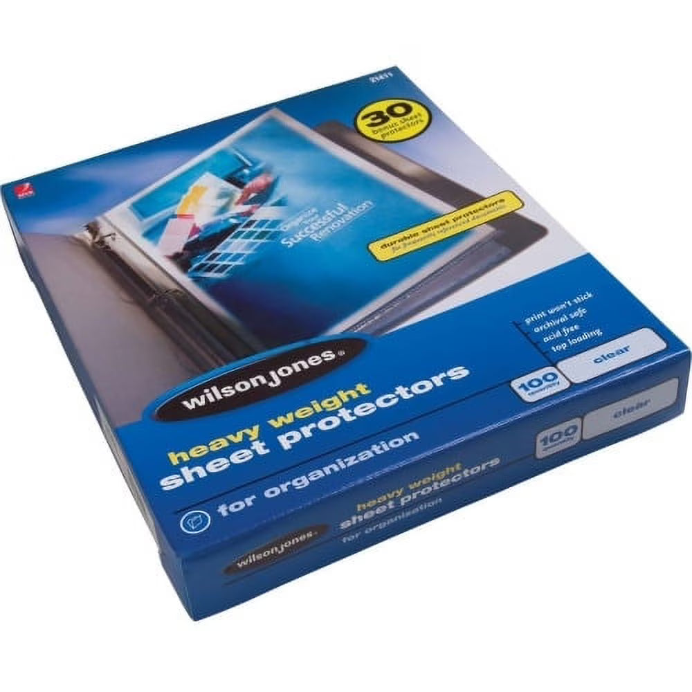 Clear Polypropylene Sheet Protectors, 100 / Box, 3.3 mil G167