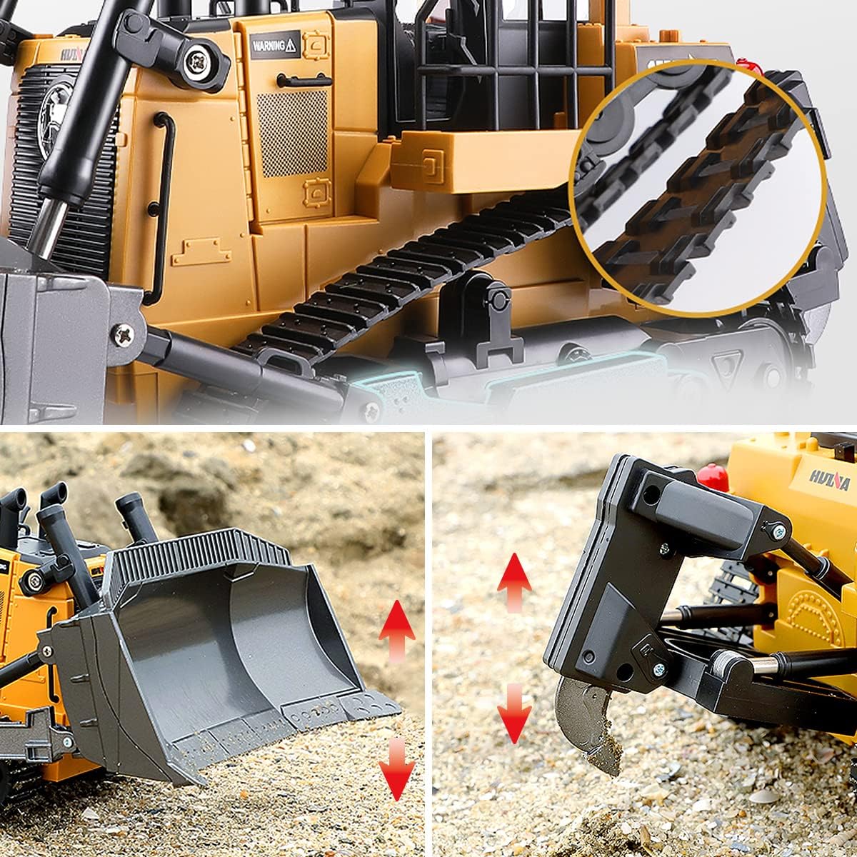 1/16 Scale 9 Channel RC Bulldozer Front Loader Tractor V206540