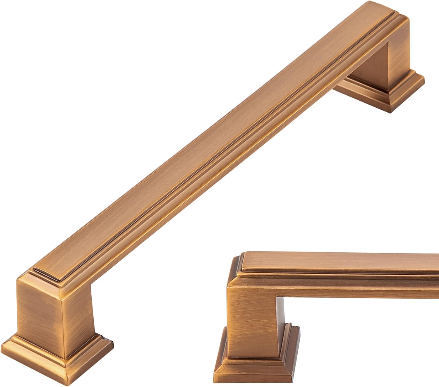 10 Pack Antique Brass Cabinet Hardware Pulls, 5 inch Hold Centers A889