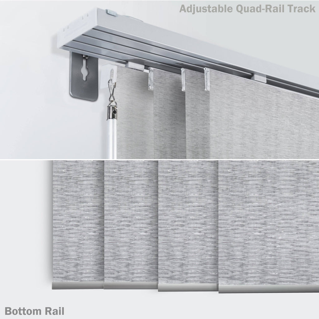 Adjustable Sliding Window Panel Track with 23 in. Slates O866